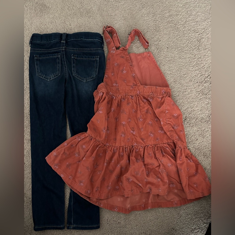 Toddler Girl Cat & Jack Jean And H&M Dress‎ 5T - Picture 2 of 4